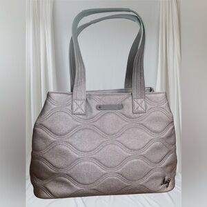 Lug big quilted  tempo tote bag gray color